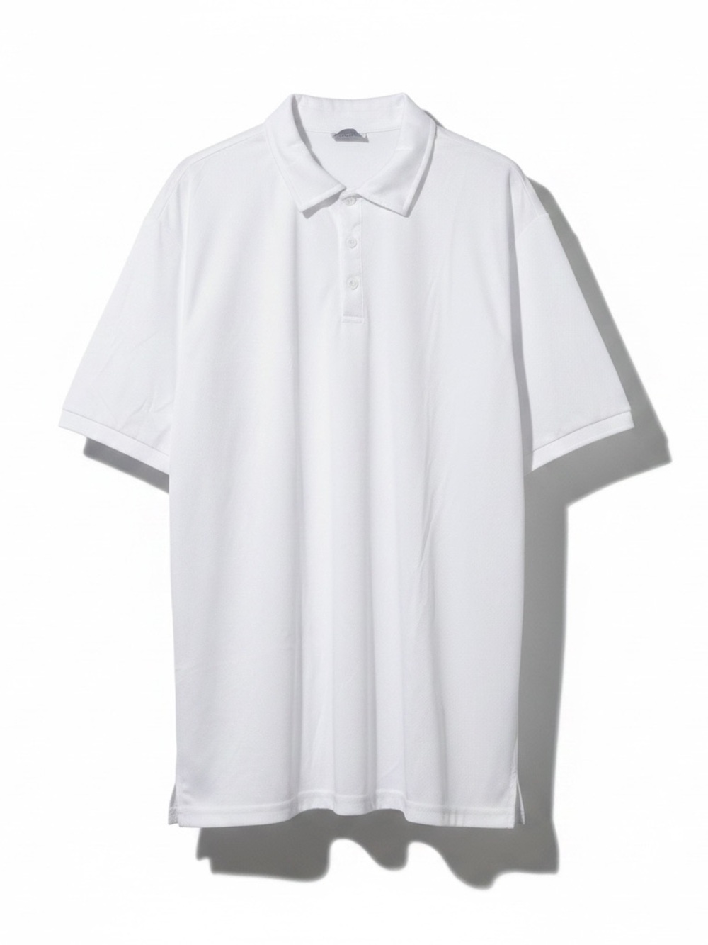 Men's White Short-Sleeve Polo Shirt - Lightweight Performance